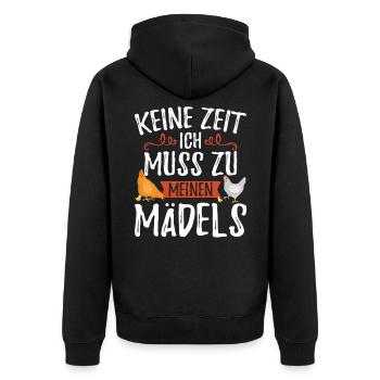 Poulets poulet fermier cadeau poulet poulet amateur - Veste à capuche bio Premium Unisexe - noir - Dos - Nico (187cm)