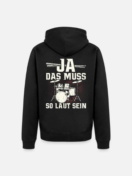 Drums drummer drummer gift drums - Unisex Premium Organic Zip Hoodie - black