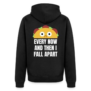 Taco De temps en temps, je m'effondre de la nourriture drôle - Veste à capuche bio Premium Unisexe - noir - Dos - Nico (187cm)