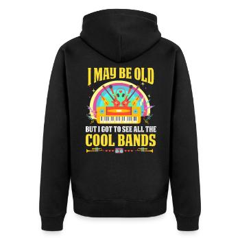 Amateurs de concerts de vieux groupes de musique rock - Veste à capuche bio Premium Unisexe - noir - Dos - Nico (187cm)
