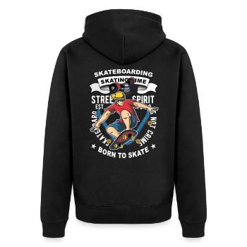 Skate skate skate - Veste à capuche bio Premium Unisexe - noir - Dos - Nico (187cm)