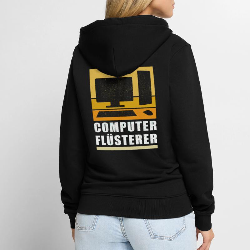 Computer Flüsterer | Informatiker Admin Geschenk Unisex Premium Bio Zip Hoodie