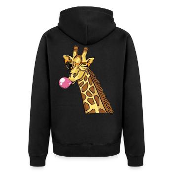 girafe - Veste à capuche bio Premium Unisexe - noir - Dos - Nico (187cm)