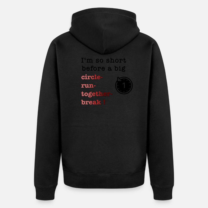 Cercle - courir - ensemble - rompre - Veste à capuche bio Premium Unisexe - noir