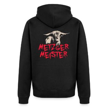 Maître boucher Examen de maître boucher cadeau - Veste à capuche bio Premium Unisexe - noir - Dos - Nico (187cm)