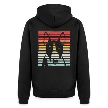 Bull Terrier | Bull Terrier dog owner gift - Unisex Premium Organic Zip Hoodie - black - Back - Nico (187cm)