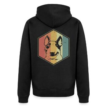 Propriétaires de chiens Bull Terrier | Cadeau Bull Terrier - Veste à capuche bio Premium Unisexe - noir - Dos - Nico (187cm)