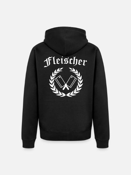 Fleischer Metzger Schlachthof - Unisex Premium Bio Zip Hoodie - Schwarz