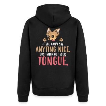 Chihuahua - Veste à capuche bio Premium Unisexe - noir - Dos - Nico (187cm)