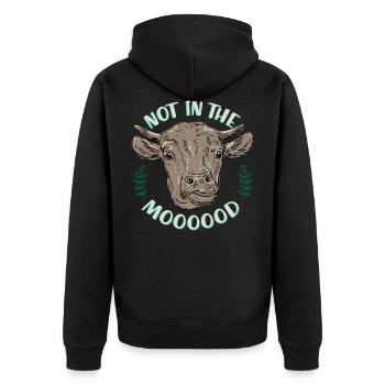Landwirt Bäuerin - Unisex Premium Bio Zip Hoodie - Schwarz - Hinten - Nico (187cm)