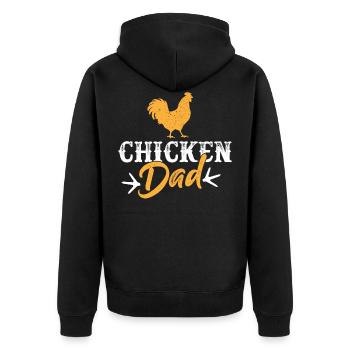 Landwirt Bäuerin - Unisex Premium Bio Zip Hoodie - Schwarz - Hinten - Nico (187cm)