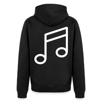 Musique orchestre musicien chanteur note de musique - Veste à capuche bio Premium Unisexe - noir - Dos - Nico (187cm)