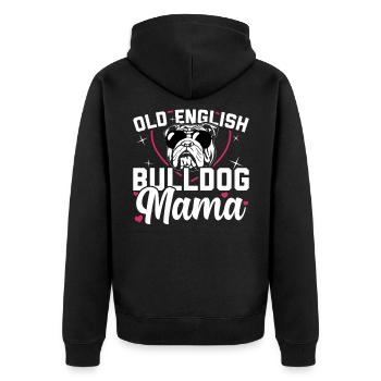 Old English Bulldog Mama propriétaire de chien cadeau - Veste à capuche bio Premium Unisexe - noir - Dos - Nico (187cm)