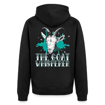 Landwirt Bäuerin - Unisex Premium Bio Zip Hoodie - Schwarz - Hinten - Nico (187cm)