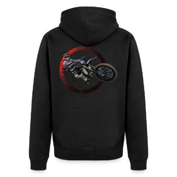 Motocross - Veste à capuche bio Premium Unisexe - noir - Dos - Nico (187cm)