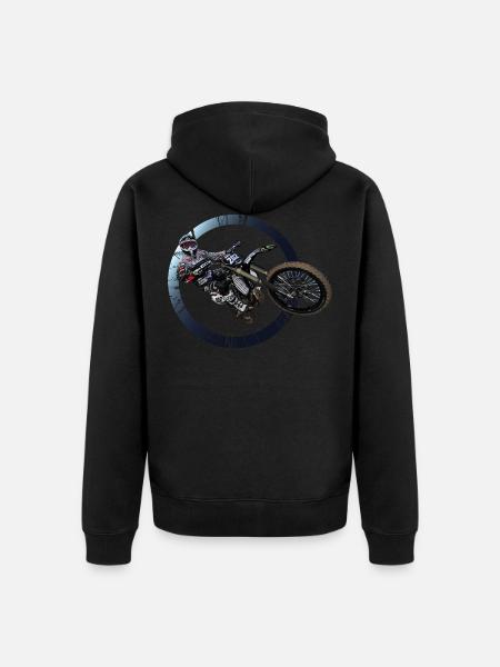 Motocross - Unisex Premium Organic Zip Hoodie - black