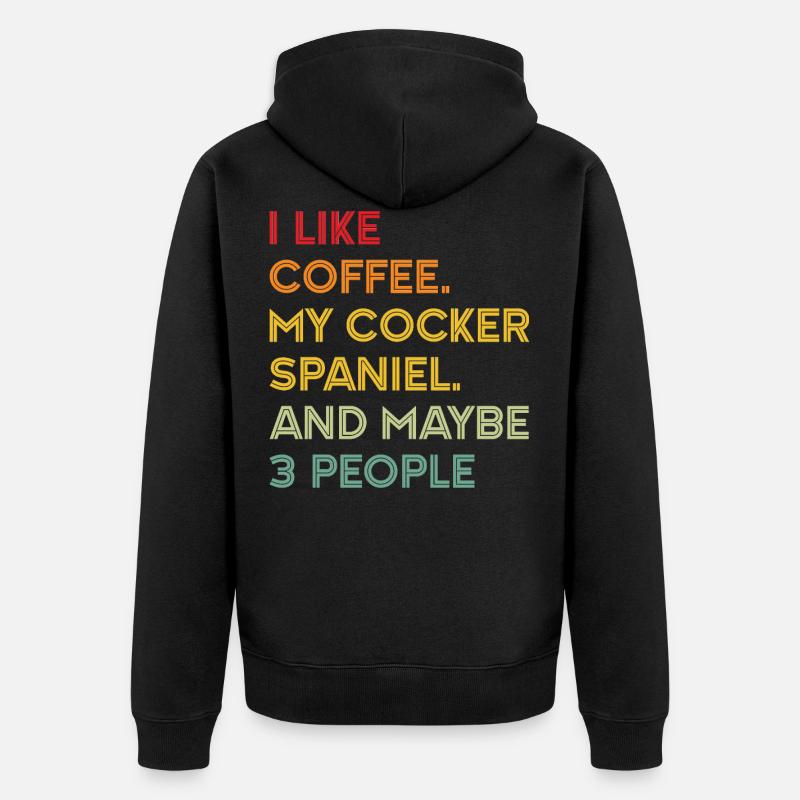 Cocker Spaniel - Veste à capuche bio Premium Unisexe - noir