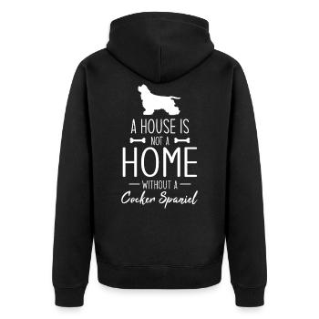 Cocker Spaniel - Veste à capuche bio Premium Unisexe - noir - Dos - Nico (187cm)