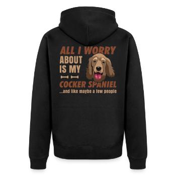 Cocker Spaniel - Veste à capuche bio Premium Unisexe - noir - Dos - Nico (187cm)