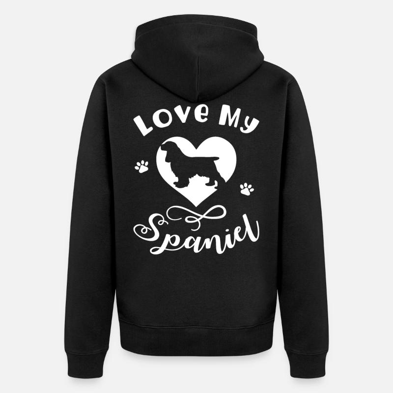 Cocker Spaniel - Unisex Premium Bio Zip Hoodie - Schwarz