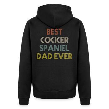 Cocker Spaniel - Veste à capuche bio Premium Unisexe - noir - Dos - Nico (187cm)