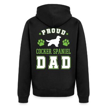 Cocker Spaniel - Veste à capuche bio Premium Unisexe - noir - Dos - Nico (187cm)
