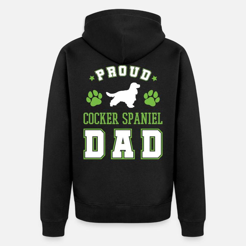 Cocker Spaniel - Unisex Premium Bio Zip Hoodie - Schwarz