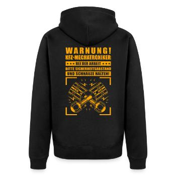 Mécaniciens automobiles | Mécanicien automobile professionnel cadeau - Veste à capuche bio Premium Unisexe - noir - Dos - Nico (187cm)