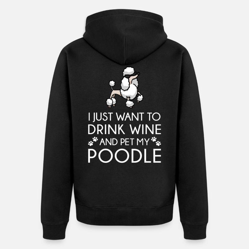 Puiche Poodle - Veste à capuche bio Premium Unisexe - noir