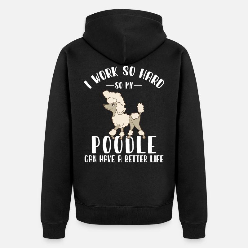 Puiche Poodle - Veste à capuche bio Premium Unisexe - noir