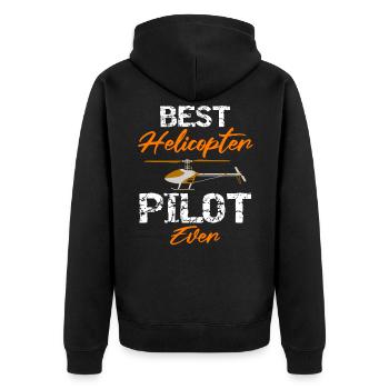 Helicopter Pilote Ever RC Hélicoptère - Veste à capuche bio Premium Unisexe - noir - Dos - Nico (187cm)