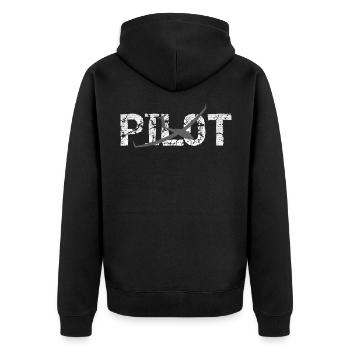 RC Planeur PILOT Pilot à distance Modéliser - Veste à capuche bio Premium Unisexe - noir - Dos - Nico (187cm)