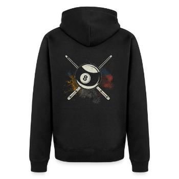 Billard multicolore Billard Huit Billiard billiard - Veste à capuche bio Premium Unisexe - noir - Dos - Nico (187cm)