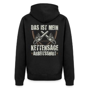 Tronçonneuse tronçonneuse Scie à chaîne Cadeau - Veste à capuche bio Premium Unisexe - noir - Dos - Nico (187cm)