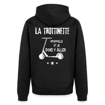 trottinette - Veste à capuche bio Premium Unisexe - noir - Dos - Nico (187cm)