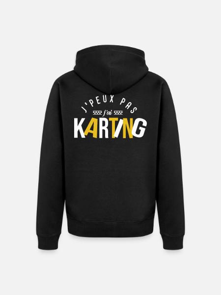 j'peux pas j'ai karting cadeau sport pilote kart - Veste à capuche bio Premium Unisexe - noir