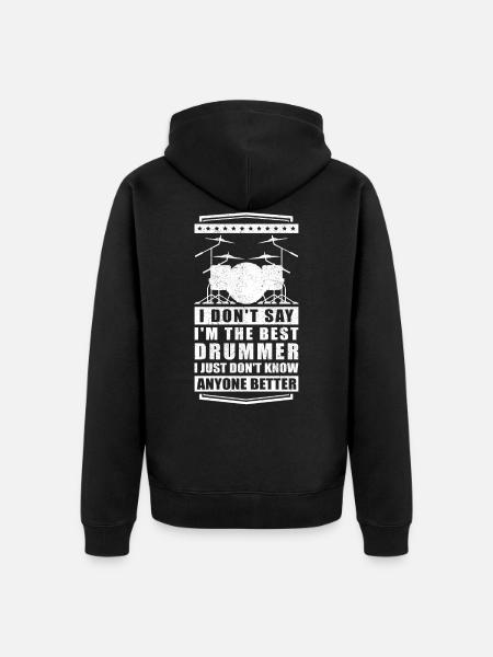 Drummer | Drummer Drums Gift - Unisex Premium Organic Zip Hoodie - black