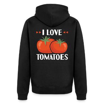 Tomate Jardin jardinier cadeau - Veste à capuche bio Premium Unisexe - noir - Dos - Nico (187cm)