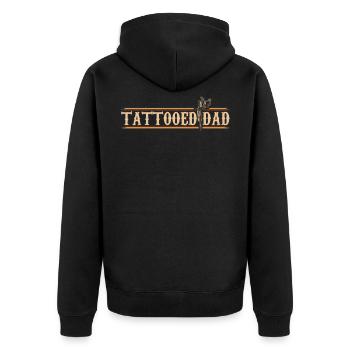 Tattooed Dad | Tattoos Tattoo Gift - Unisex Premium Organic Zip Hoodie - black - Back - Nico (187cm)