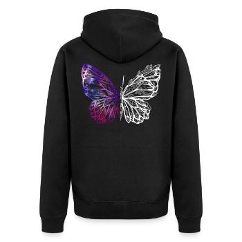 Papillon Papillon - Veste à capuche bio Premium Unisexe - noir - Dos - Nico (187cm)