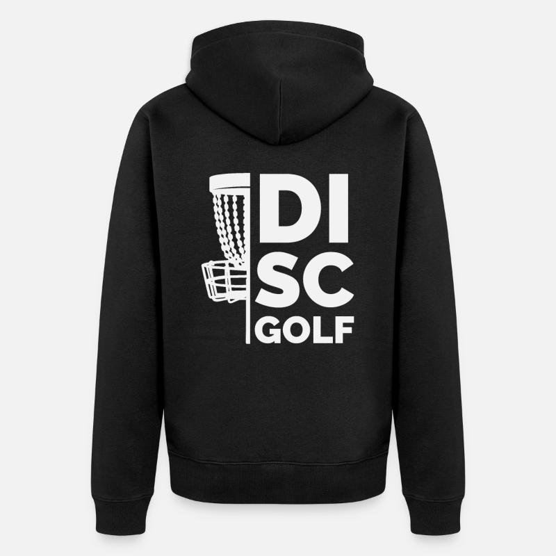 Discgolf Champion, Disc Golf Design - Unisex Premium Bio Zip Hoodie - Schwarz