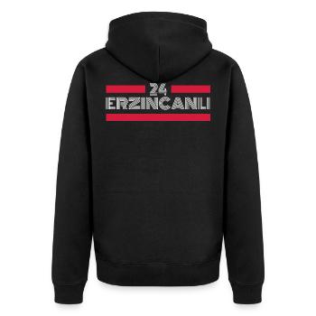 Erzincan 24 Türkei Turkiye Geschenk Urlaub TR Türk - Unisex Premium Bio Zip Hoodie - Schwarz - Hinten - Nico (187cm)