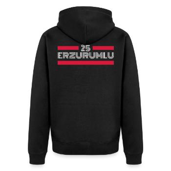 Erzurum 25 Türkei Turkiye Geschenk Urlaub TR Türk - Unisex Premium Bio Zip Hoodie - Schwarz - Hinten - Nico (187cm)