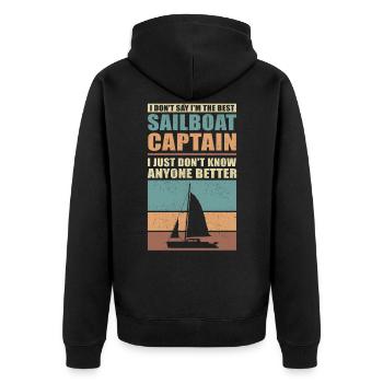 Voilier voilier capitaine skipper marin cadeau - Veste à capuche bio Premium Unisexe - noir - Dos - Nico (187cm)
