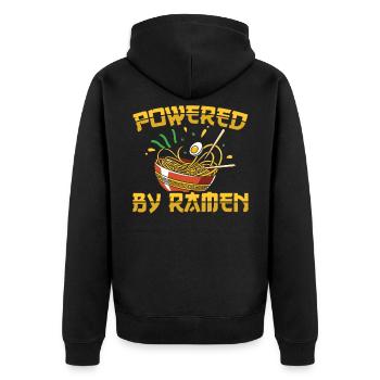 Ramen Japan Japanische Nudelsuppe Geschenk - Unisex Premium Bio Zip Hoodie - Schwarz - Hinten - Nico (187cm)