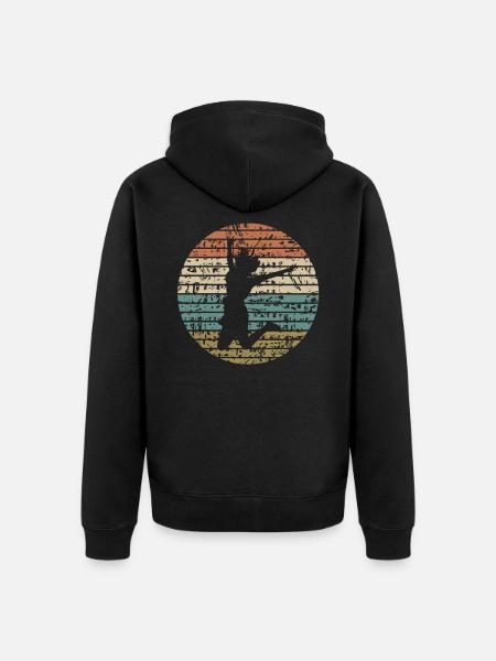 Joy jump happy - Unisex Premium Organic Zip Hoodie - black