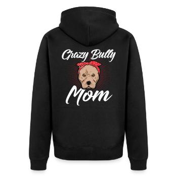 Cadeau de propriétaire de chien américain Bully Mom Bully - Veste à capuche bio Premium Unisexe - noir - Dos - Nico (187cm)