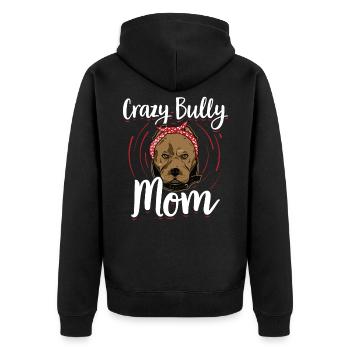 Cadeau de propriétaire de chien American Bully Mom - Veste à capuche bio Premium Unisexe - noir - Dos - Nico (187cm)