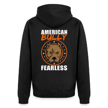 Cadeau de race de chien de propriétaire de chien américain Bully - Veste à capuche bio Premium Unisexe - noir - Dos - Nico (187cm)