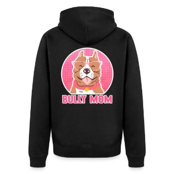 Maman intimidante | Cadeau de propriétaire de chien American Bully - Veste à capuche bio Premium Unisexe - noir - Dos - Nico (187cm)